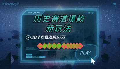 20个作品涨粉67W，一条视频收益1k+，历史赛道爆款新玩法_菜菜笔记