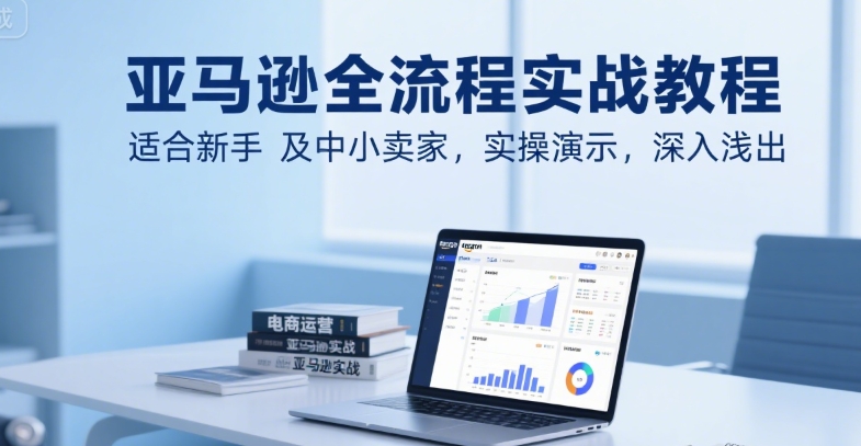 亚马逊全流程实战教程，适合新手及中小卖家，实操演示，深入浅出_菜菜笔记