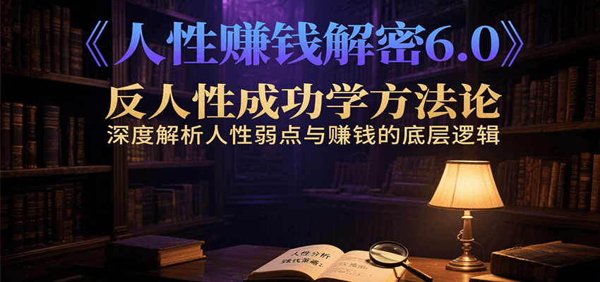 人性赚钱解密6.0，反人性成功学方法论，深度解析人性弱点与赚钱的底层逻辑_菜菜笔记