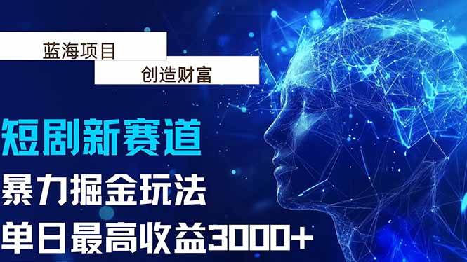 （15438期）抖音新赛道，暴力掘金玩法，单日收益最高3000+_菜菜笔记