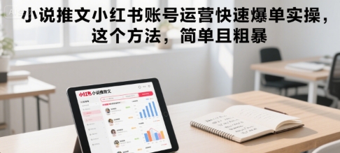 小说推文小红书账号运营快速爆单实操，这个方法，简单且粗暴_菜菜笔记
