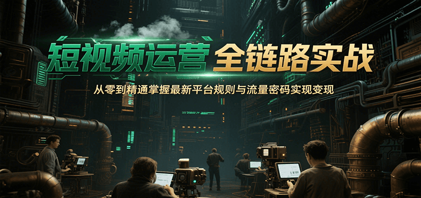 短视频运营全链路实战，从零到精通掌握最新平台规则与流量密码实现变现_菜菜笔记