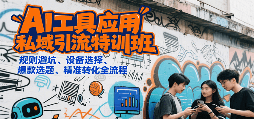 AI工具应用私域引流特训班，规则避坑、设备选择、爆款选题、精准转化全流程_菜菜笔记