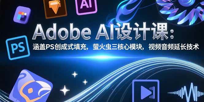 （15469期）Adobe AI设计课：涵盖PS创成式填充，萤火虫三核心模块，视频音频延长技术_菜菜笔记