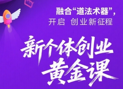 新个体创业黄金课：道法术器四维抢占2025红利_菜菜笔记