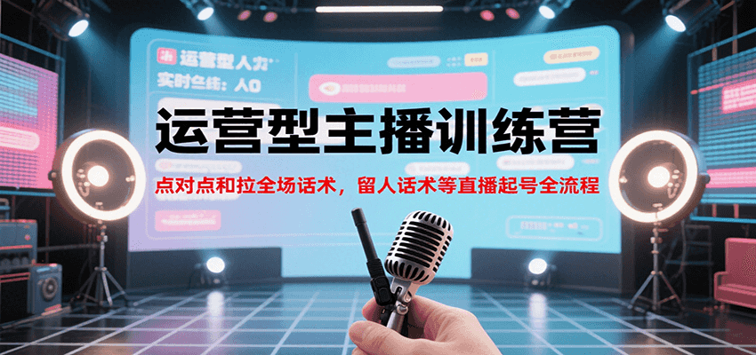 运营型主播训练营，点对点和拉全场话术，留人话术等直播起号全流程（更新7月）_菜菜笔记