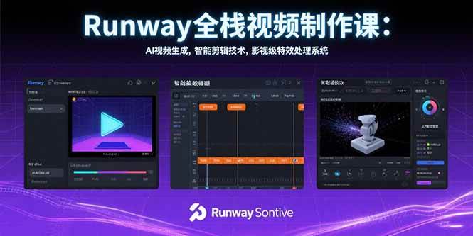 （15515期）Runway全栈视频制作课：AI视频生成，智能剪辑技术，影视级特效处理系统_菜菜笔记