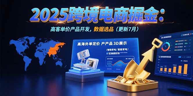 （15512期）2025跨境电商掘金：蓝海市场定位，高客单价产品开发，数据选品(更新7月)_菜菜笔记