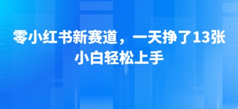小红书新赛道，一天挣了13张，小白轻松上手_菜菜笔记