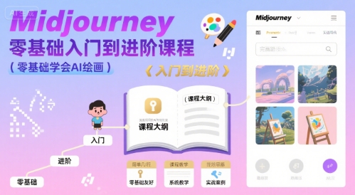 midjourney零基础入门到进阶课程，零基础学会AI绘画_菜菜笔记