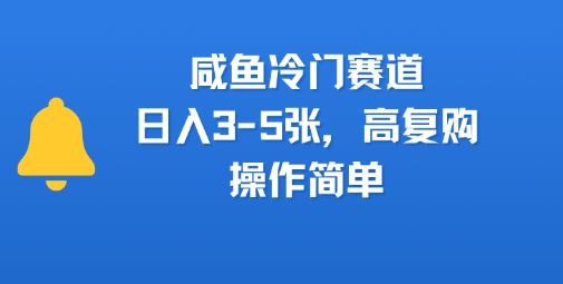 咸鱼冷门赛道，日入3-5张，高复购，操作简单_菜菜笔记