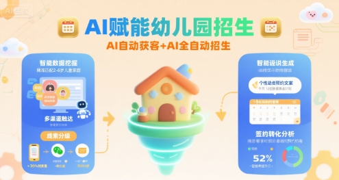 AI赋能幼儿园招生，AI自动获客+AI全自动招生_菜菜笔记