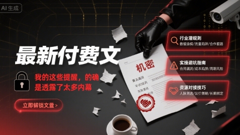最新付费文：我的这些提醒，的确是透露了太多内幕_菜菜笔记