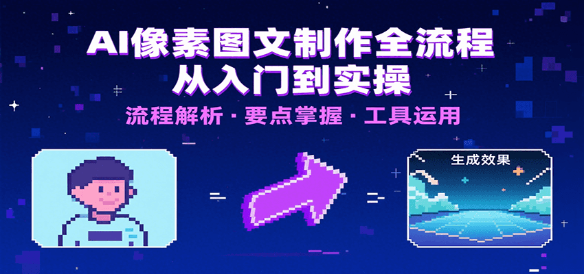 AI像素图文制作全流程：内容要点、文案选择及所用工具，助你快速入局_菜菜笔记