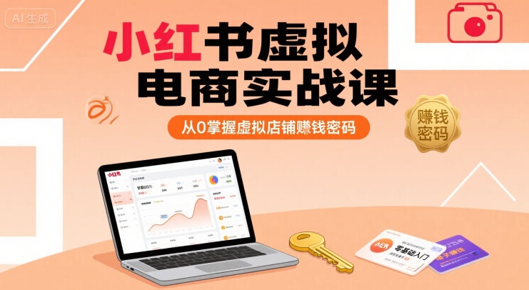小红书虚拟电商实战课，从0掌握虚拟店铺賺钱密码（更新）_菜菜笔记