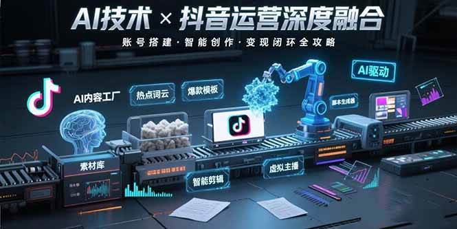 （15630期）AI技术与抖音运营的深度融合应用：涵盖账号搭建、内容创作、收益变现等_菜菜笔记
