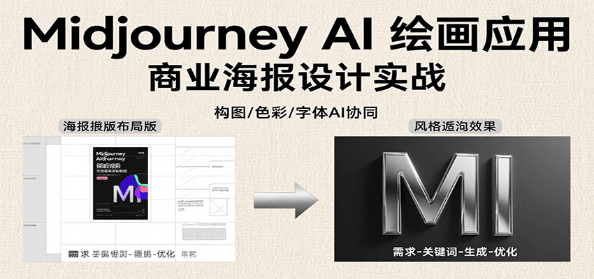 Midjourney AI绘画应用，关键词指令解析、漫画头像制作、海报设计、3D人物生成等_菜菜笔记