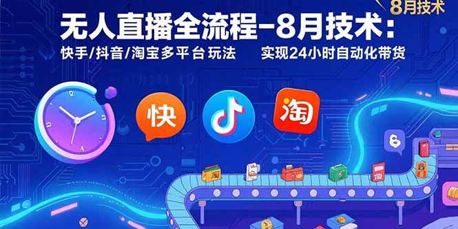 （15635期）无人直播全流程-8月技术：快手/抖音/淘宝多平台玩法 实现24小时自动化带货_菜菜笔记