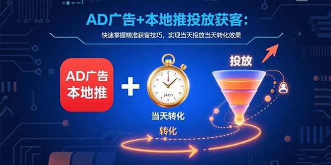 （15637期）AD广告+本地推投放获客：快速掌握精准获客技巧，实现当天投放当天转化效果_菜菜笔记