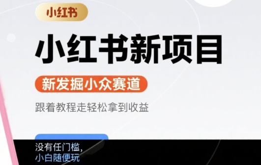小红书新项目，新发掘出来的小众赛道 ，跟着教程走轻松拿到收益，没有任何门槛，小白随便玩_菜菜笔记