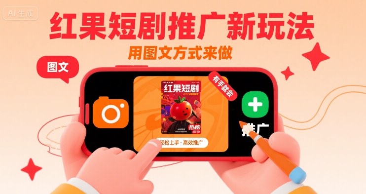 红果短剧推广新玩法，用图文方式来做，有手就会_菜菜笔记