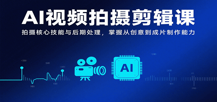 AI视频拍摄剪辑课，拍摄核心技能与后期处理，掌握从创意到成片制作能力_菜菜笔记