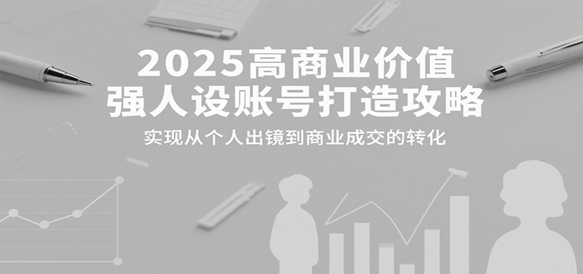 2025高商业价值强人设账号打造攻略，实现从个人出镜到商业成交的转化_菜菜笔记