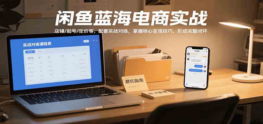 闲鱼蓝海电商实战，涵盖店铺、起号、定价等，配套实战对练，掌握核心变现技巧_菜菜笔记