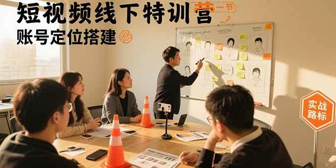 （15707期）短视频线下特训营：账号定位搭建/口播号拍摄剪辑/直播间流量入口/变现实战_菜菜笔记