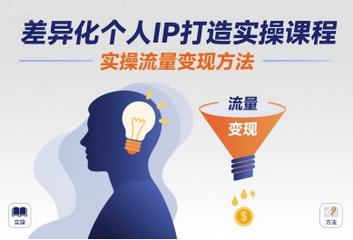 差异化个人IP打造实操课程，实操流量变现方法_菜菜笔记