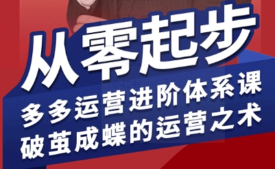 拼多多运营进阶系统课，从零起步，多多运营进阶体系课，破茧成蝶的运营之术_菜菜笔记