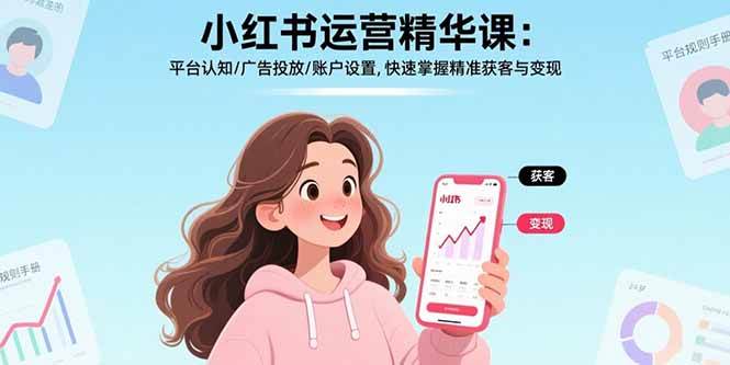 （15795期）小红书运营精华课：平台认知/广告投放/账户设置,快速掌握精准获客与变现_菜菜笔记