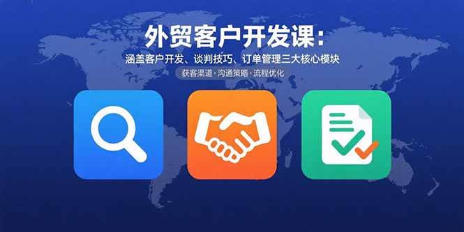 （15793期）外贸客户开发课：涵盖客户开发、谈判技巧、订单管理三大核心模块_菜菜笔记