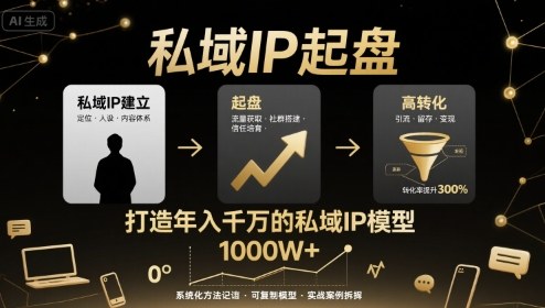私域IP起盘，私域ip建立、起盘、高转化，打造年入千万的私域ip模型_菜菜笔记