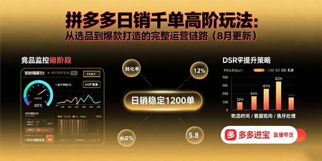 （15850期）拼多多日销千单高阶玩法：从选品到爆款打造的完整运营链路（8月更新）_菜菜笔记