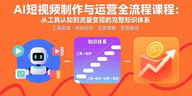 （15863期）AI短视频制作与运营全流程课程：从工具认知到流量变现的完整知识体系_菜菜笔记