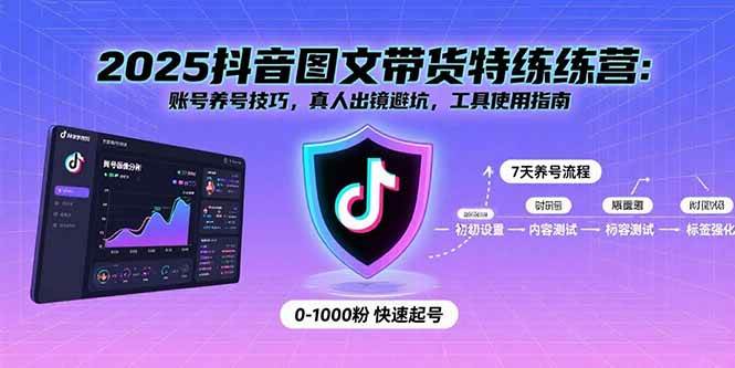 （15861期）2025抖音图文带货特练营：账号养号技巧，真人出镜避坑，工具使用指南_菜菜笔记