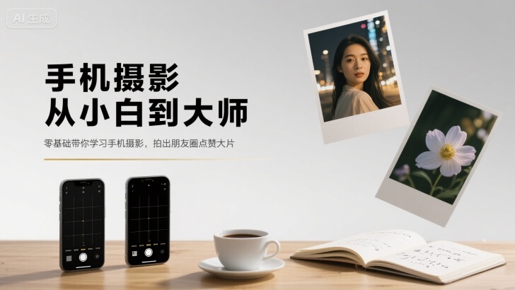 手机摄影从小白到大师，零基础带你学习手机摄影，拍出朋友圈点赞大片_菜菜笔记