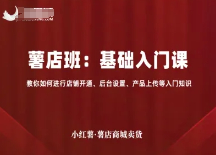 小红薯薯店商城卖货，基础入门课，教你如何进行店铺开通、后台设置、产品上传等入门知识_菜菜笔记