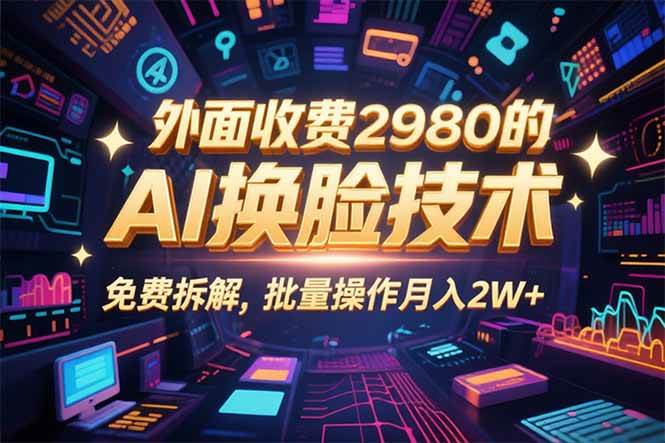 （15969期）0粉丝0基础，用AI换脸改头换面，3分钟一条原创视频，收益稳稳_菜菜笔记