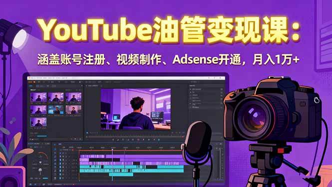 （15987期）2025YouTube油管变现课：涵盖账号注册、视频制作、Adsense开通，月入1万+_菜菜笔记