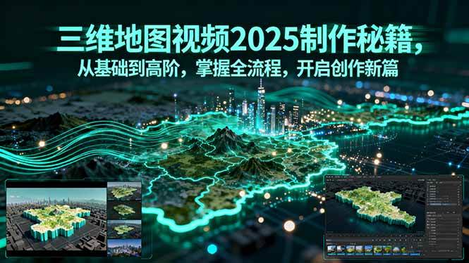 （15983期）三维地图视频2025制作秘籍，从基础到高阶，掌握全流程，开启创作新篇_菜菜笔记