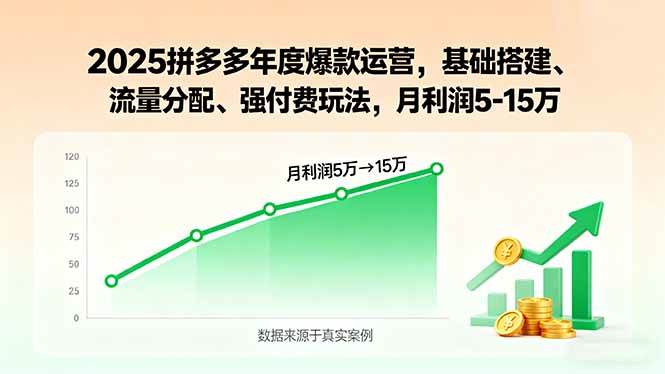 （15973期）2025拼多多年度爆款运营，基础搭建、流量分配、强付费玩法，月利润5-15万_菜菜笔记