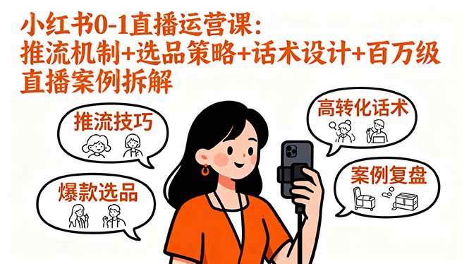 （16002期）小红书0-1直播运营课：推流机制+选品策略+话术设计+百万级直播案例拆解_菜菜笔记