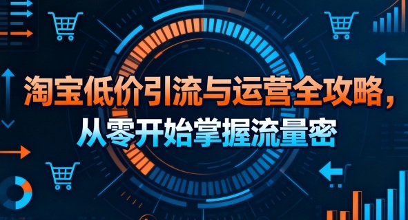 淘宝低价引流与运营全攻略，从零开始掌握流量密码_菜菜笔记