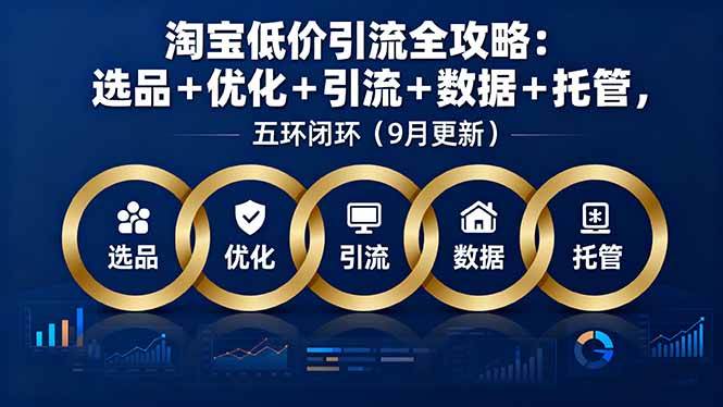 （16009期）淘宝低价引流全攻略：选品＋优化＋引流＋数据＋托管，五环闭环（9月更新）_菜菜笔记