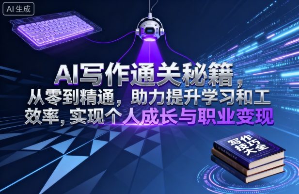 AI写作通关秘籍，从零到精通，助力提升学习和工作效率，实现个人成长与职业变现_菜菜笔记