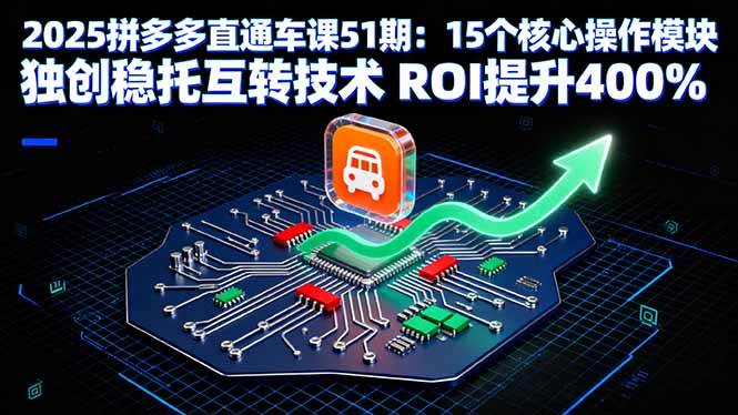 （16020期）2025拼多多直通车课51期：15个核心操作模块 独创稳托互转技术 ROI提升400%_菜菜笔记