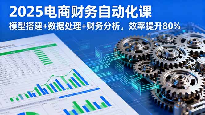 (16021期)2025电商财务自动化课,模型搭建+数据处理+财务分析,效率提升80%_菜菜笔记