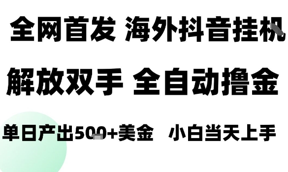 海外抖音无人直播，单日产出1.5k+，长期稳定，新手可玩，无脑操作【揭秘】_菜菜笔记